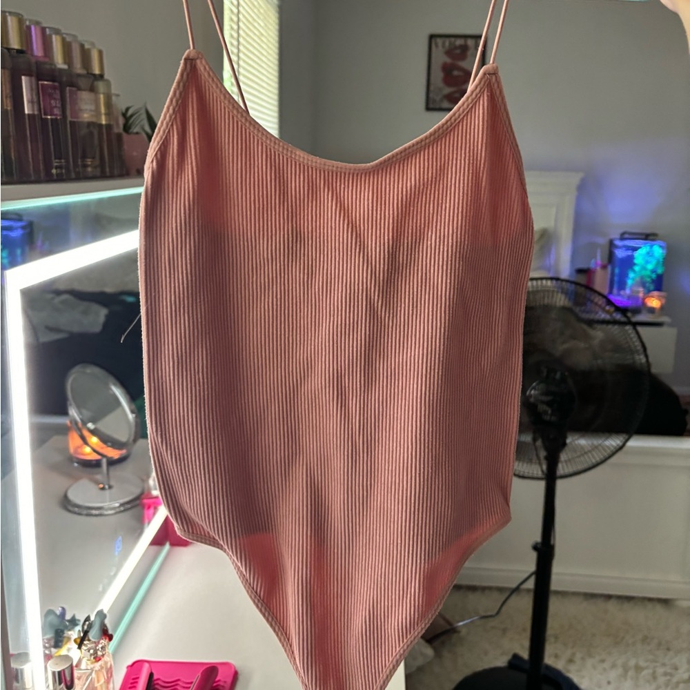 forever 21 pink body suit s/m